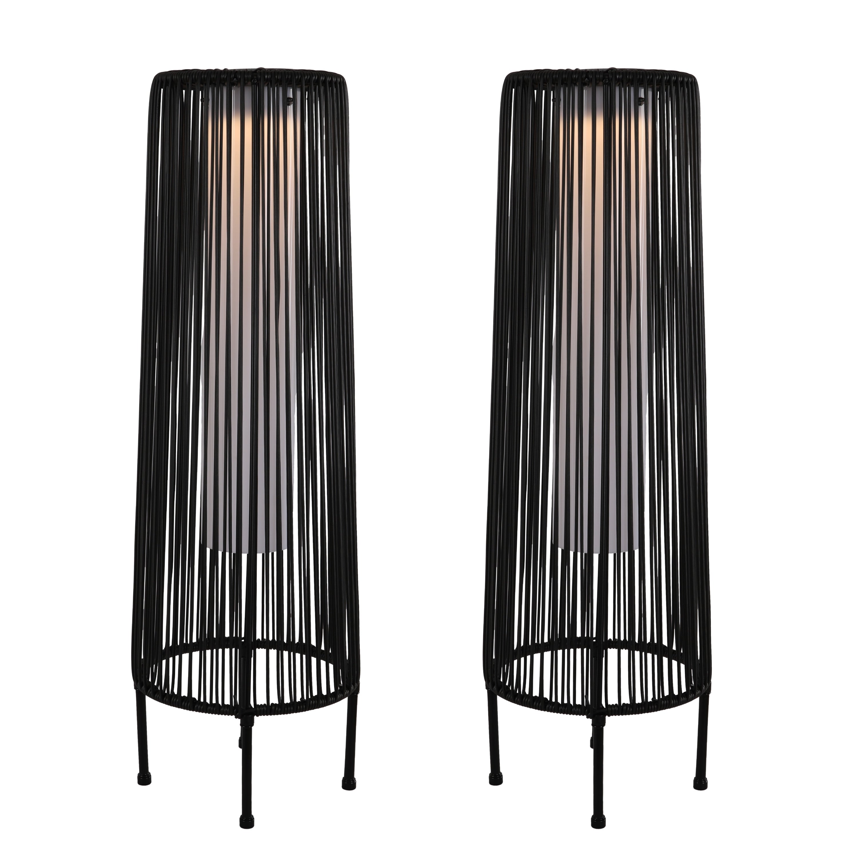 Lot de 2 lampadaires solaires d'extérieur