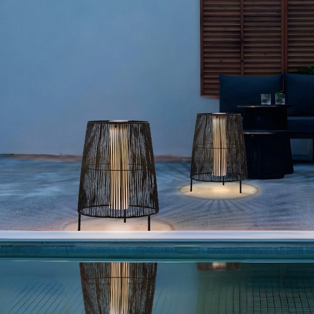 Lot de 2 lampadaires solaires d'extérieur