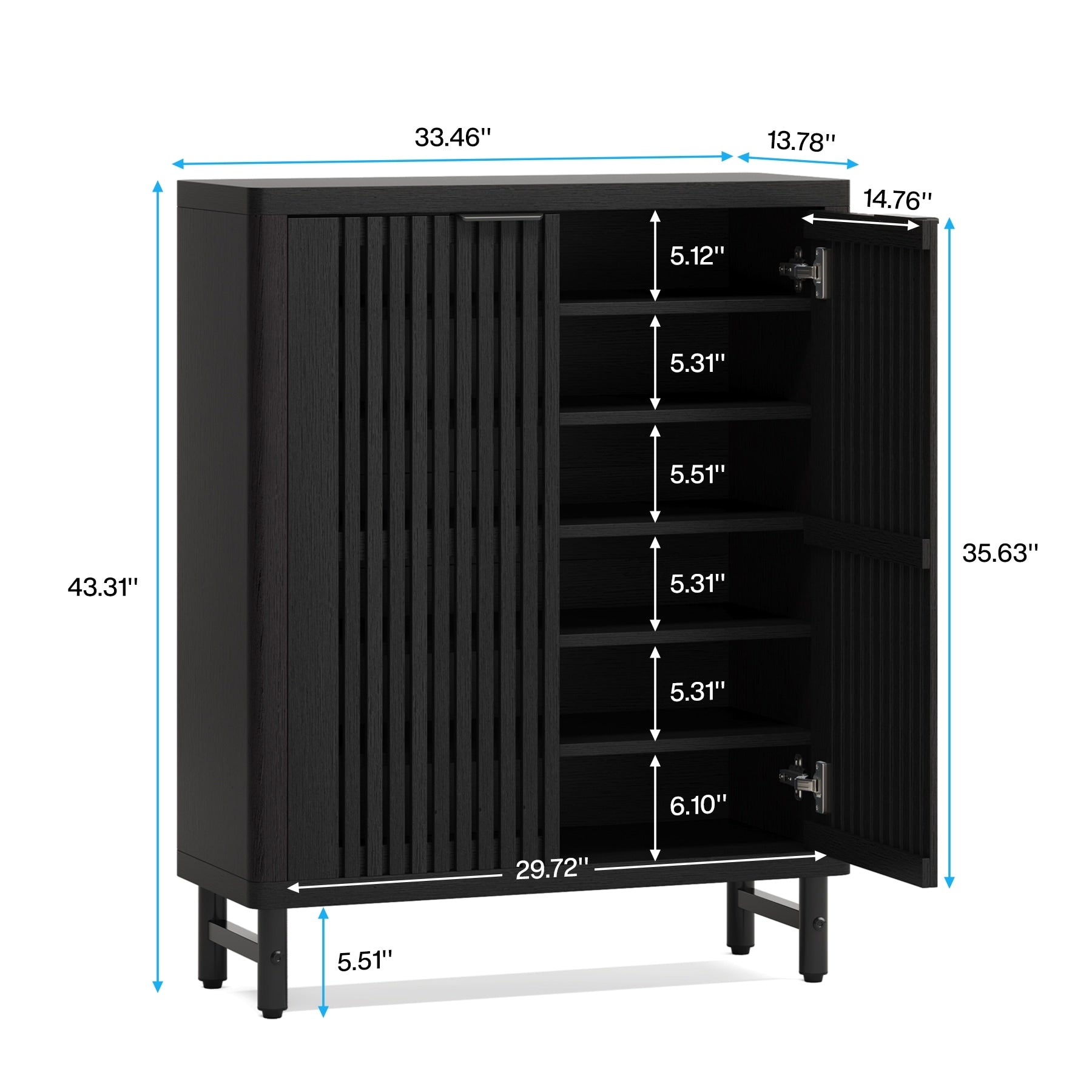 Meuble de rangement à chaussures 24 paires avec porte pour entrée et salon