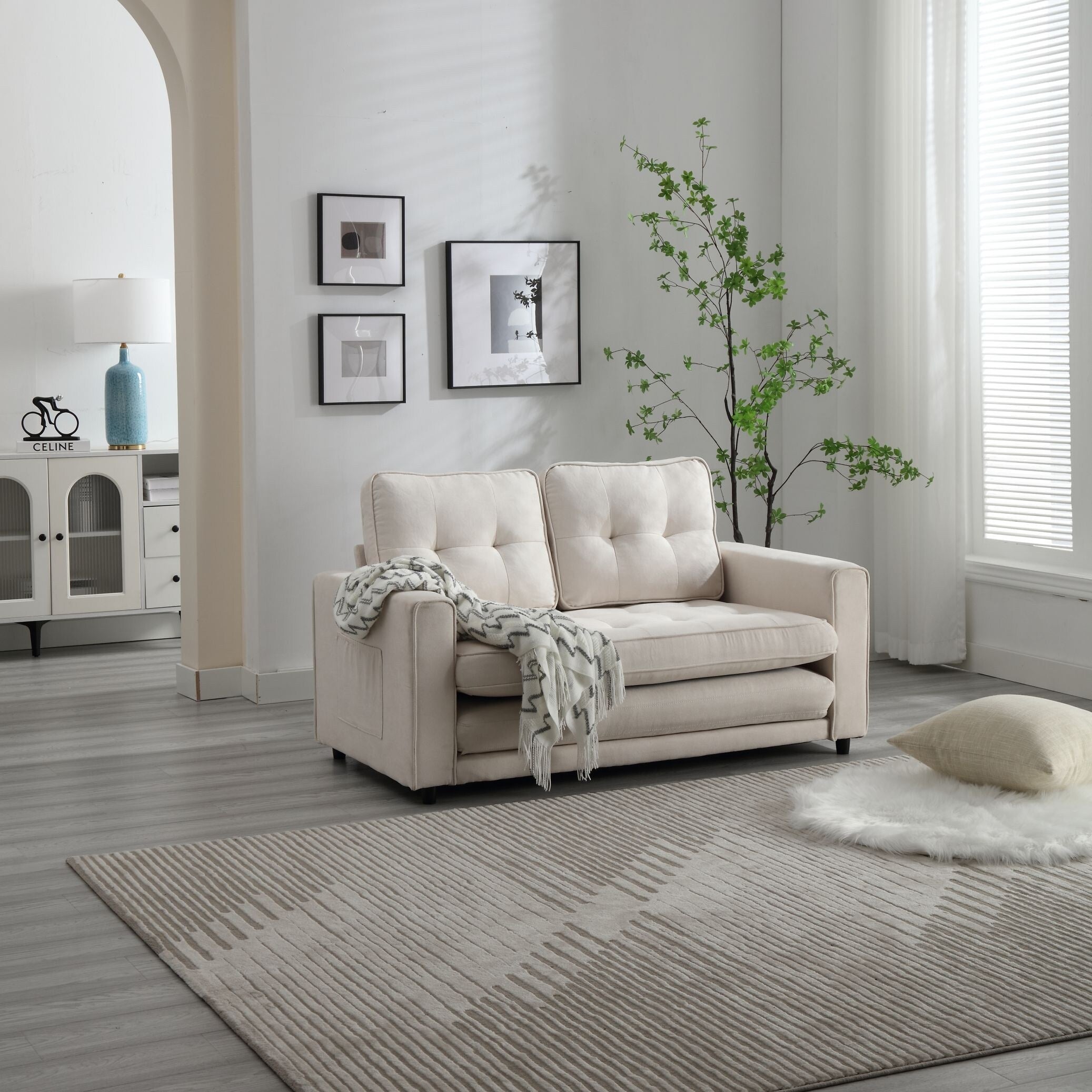 Canapé-lit convertible 3 places avec futon