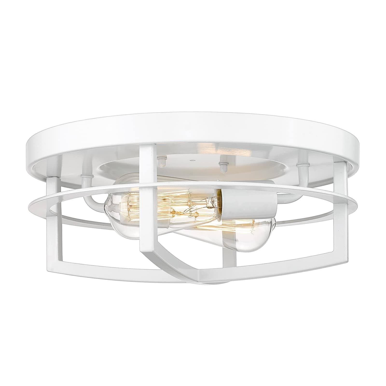 13 plafonniers industriels à 2 lampes encastrés