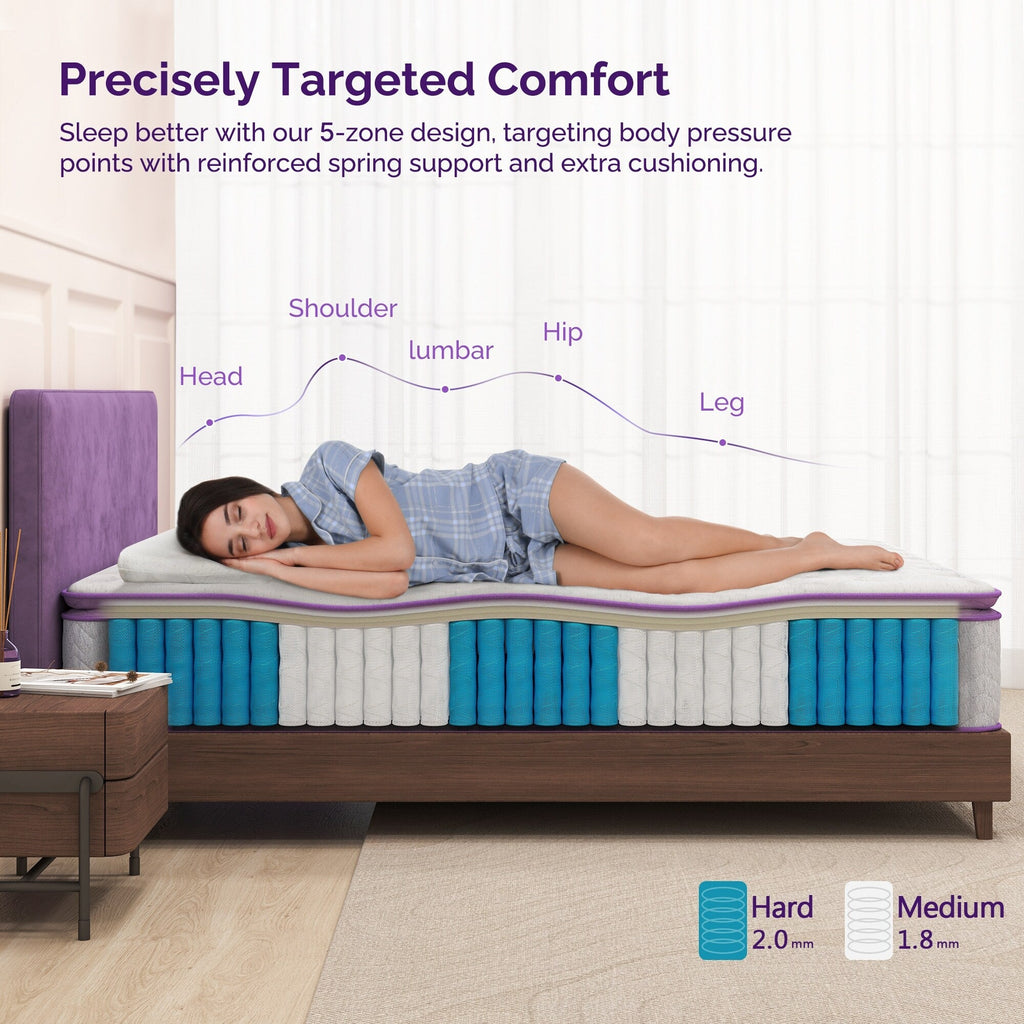 Matelas moyen en mousse à mémoire de forme de 12 pouces avec plateau-coussin