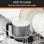 Cafetière programmable 14 tasses, carafe en acier inoxydable, 3 niveaux d'infusion, minuterie 24 h, maintien au chaud 4 h