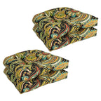 Coussins de chaise d'intérieur/extérieur à dossier arrondi de 19 pouces (ensemble de 4) - 19 x 19