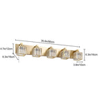 Applique murale de salle de bain 2/3/4/5 lumières avec abat-jour en cristal