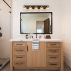 Applique murale de salle de bain 2/3/4/5 lumières avec abat-jour en cristal