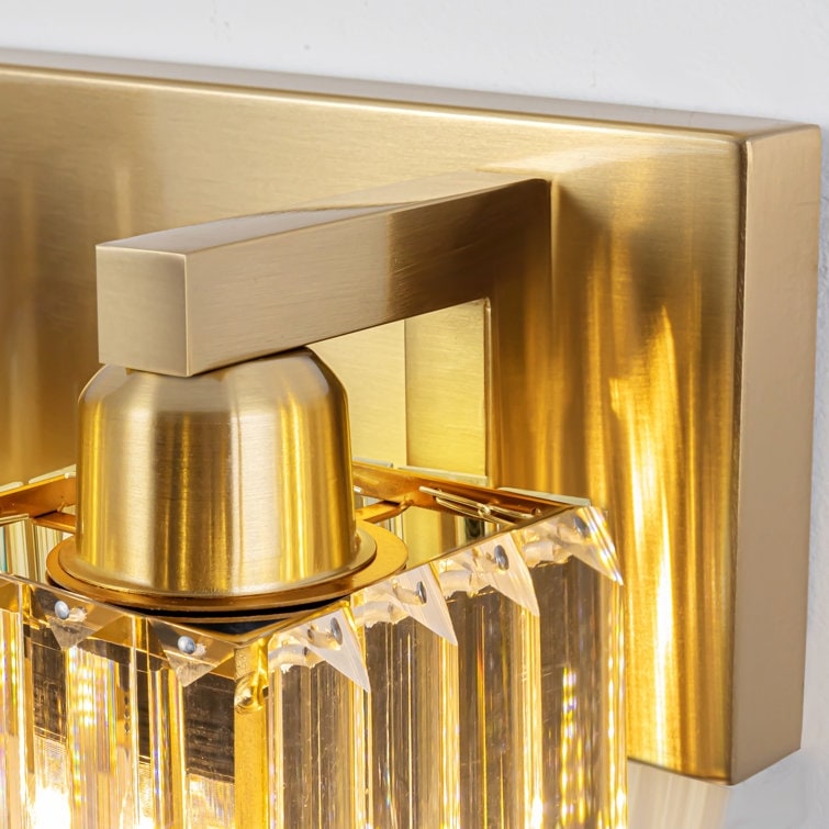 Applique murale de salle de bain 2/3/4/5 lumières avec abat-jour en cristal