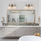 Applique murale de salle de bain à 2/3 lumières avec abat-jour en verre