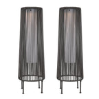 Lot de 2 lampadaires solaires d'extérieur