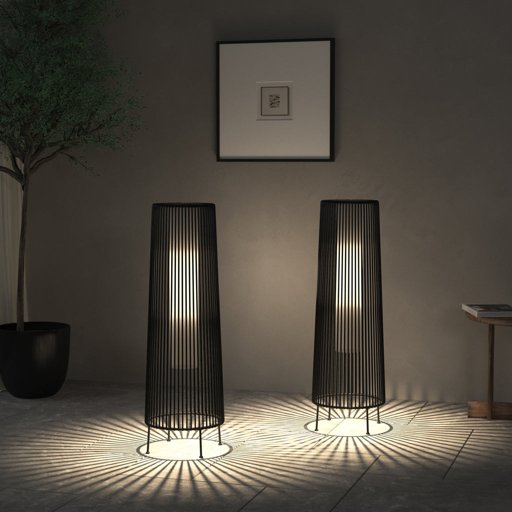 Lot de 2 lampadaires solaires d'extérieur