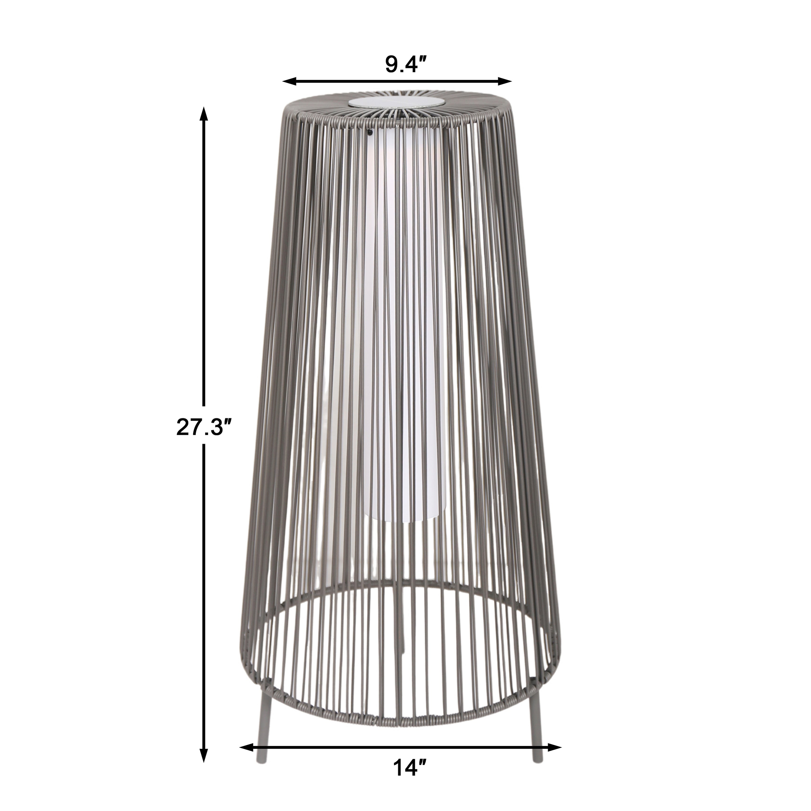 Lot de 2 lampadaires solaires d'extérieur