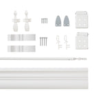 2 stores imitation bois sans fil - Blanc brillant