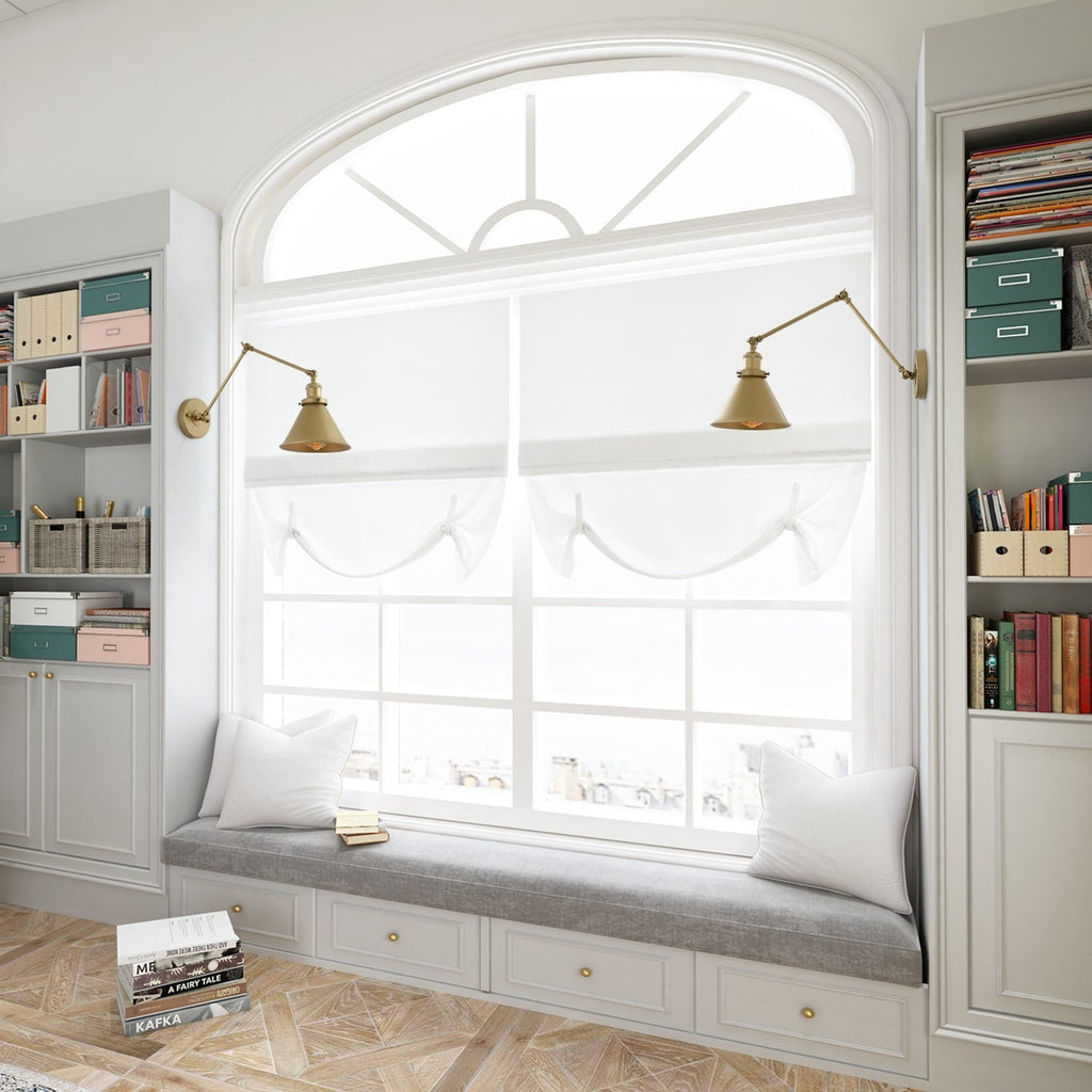 Lot de 2 appliques murales modernes à bras pivotant réglables et câblées