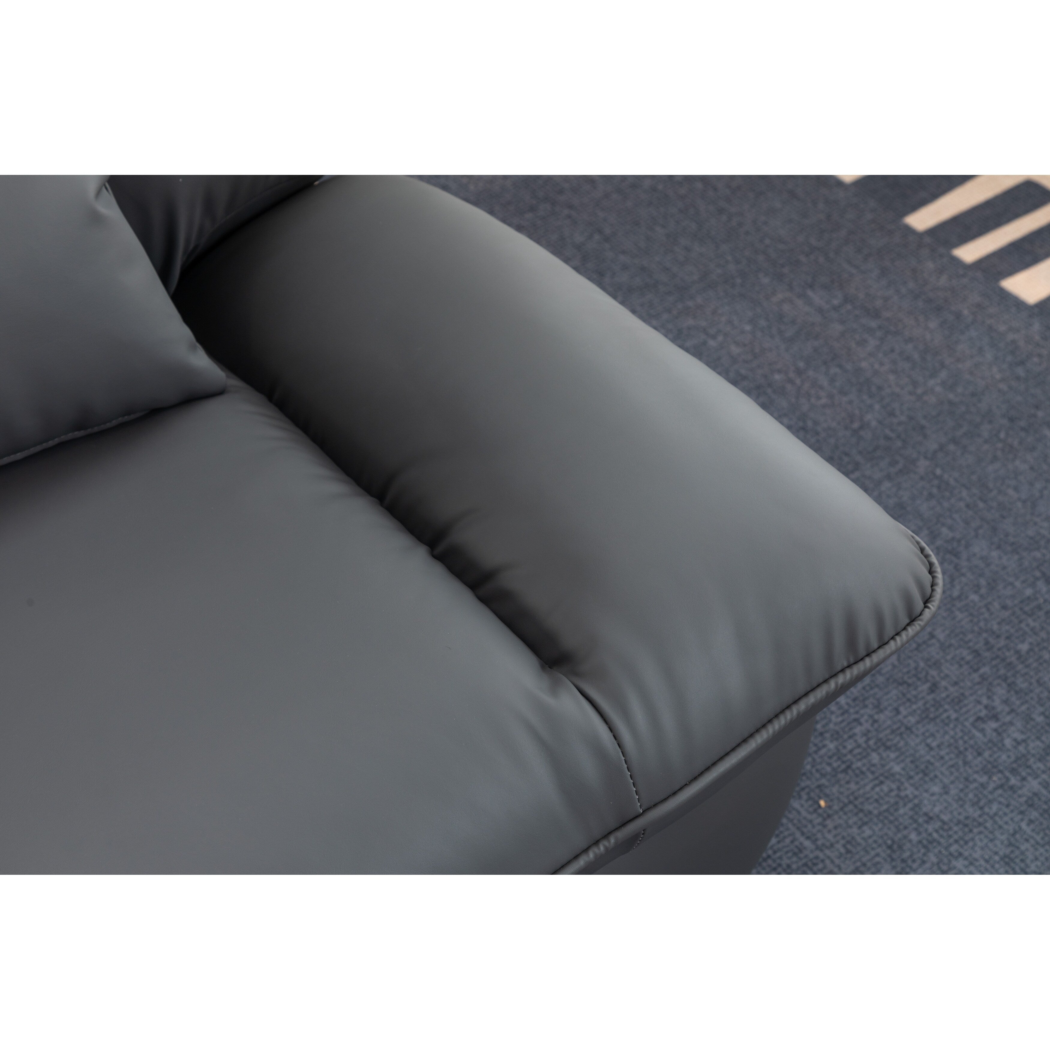 Fauteuil inclinable pivotant et électrique avec haut-parleurs Bluetooth, support de téléphone, ports de chargement USB et Type-C, rangement dissimulé des accoudoirs