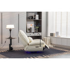 Fauteuil inclinable pivotant et électrique avec haut-parleurs Bluetooth, support de téléphone, ports de chargement USB et Type-C, rangement dissimulé des accoudoirs