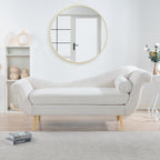 Chaise longue vintage avec accoudoirs en volutes par Christopher Knight Home