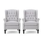 Fauteuils inclinables en tissu capitonné Walter (lot de 2) par Christopher Knight Home