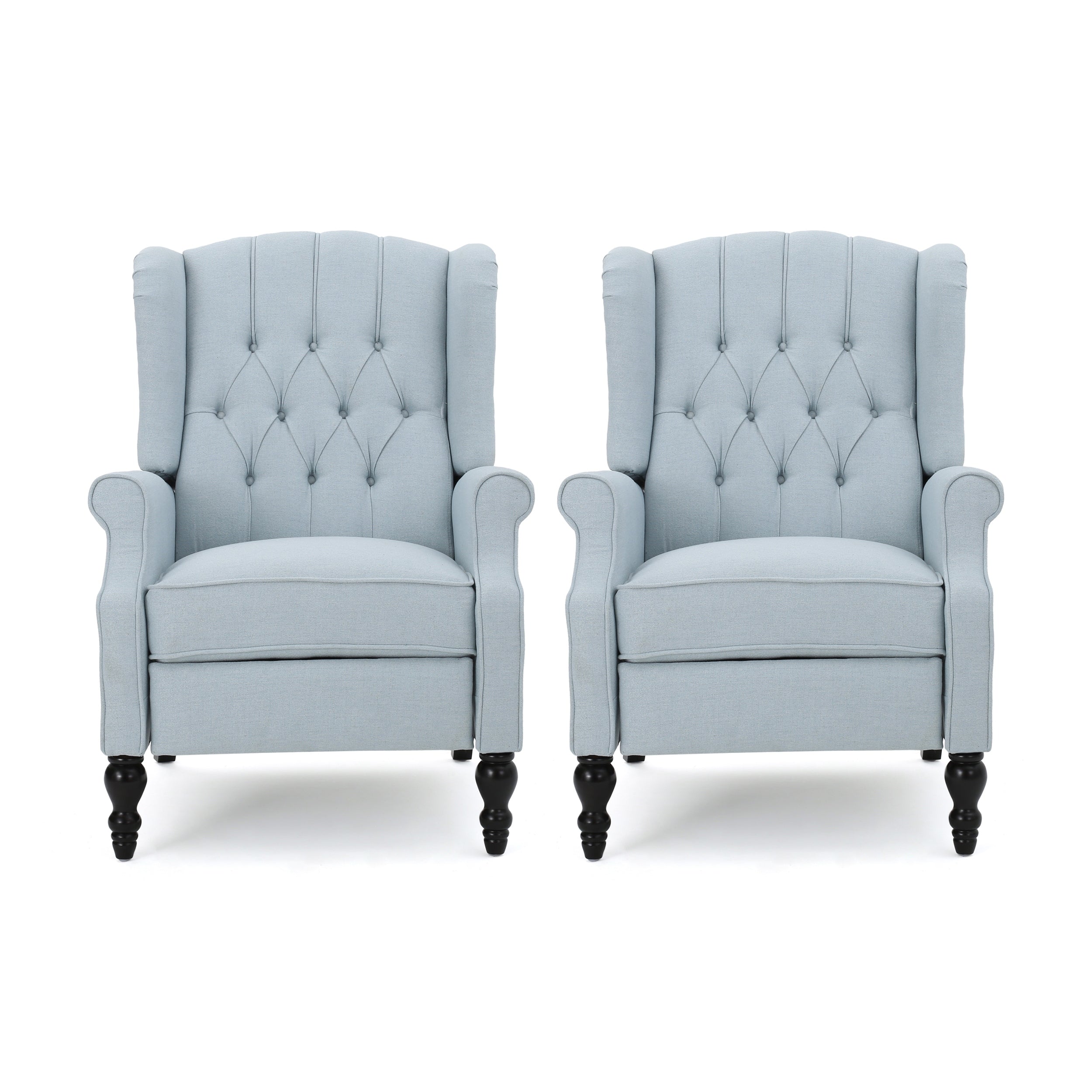 Fauteuils inclinables en tissu capitonné Walter (lot de 2) par Christopher Knight Home