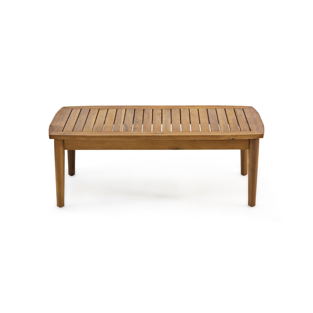 Ensemble de salon de jardin Willowbrook en bois d'acacia 4 places par Christopher Knight Home