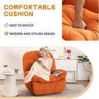 Fauteuil inclinable pivotant électrique XINMICS, fauteuils inclinables à bascule massants avec chauffage, USB, USB-C et poche latérale