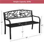 Banc de jardin Yaheetech en métal pour l'extérieur - N/A