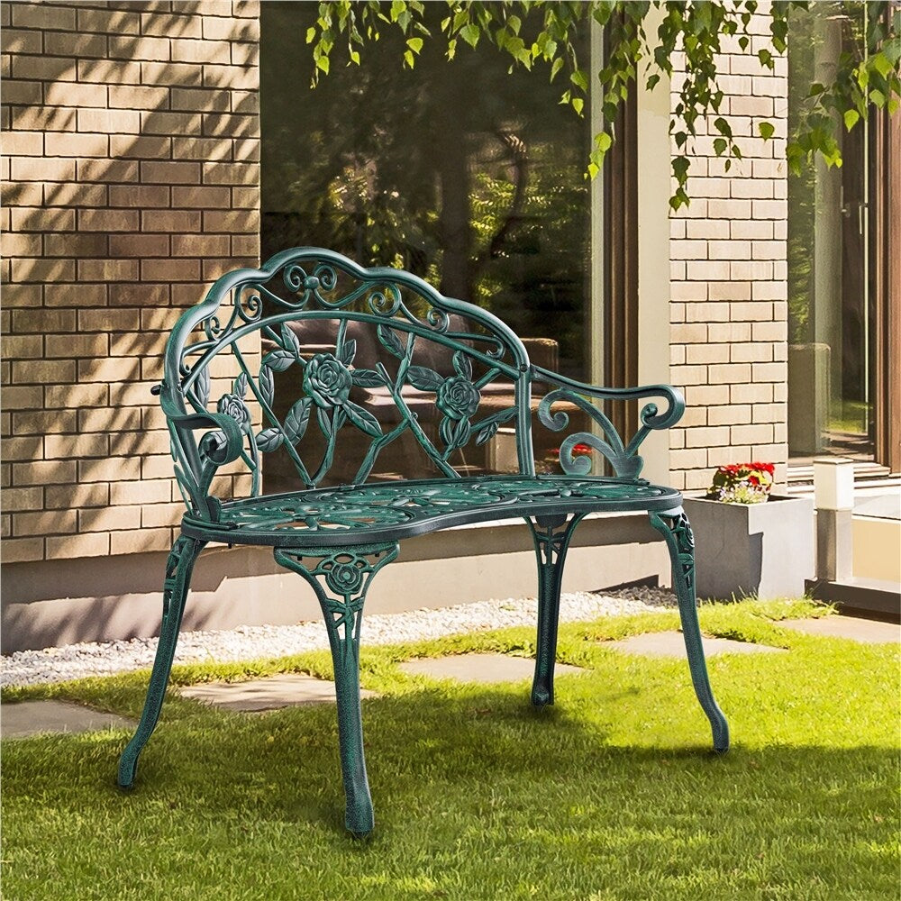 Banc de jardin en métal d'extérieur Yaheetech - N/A