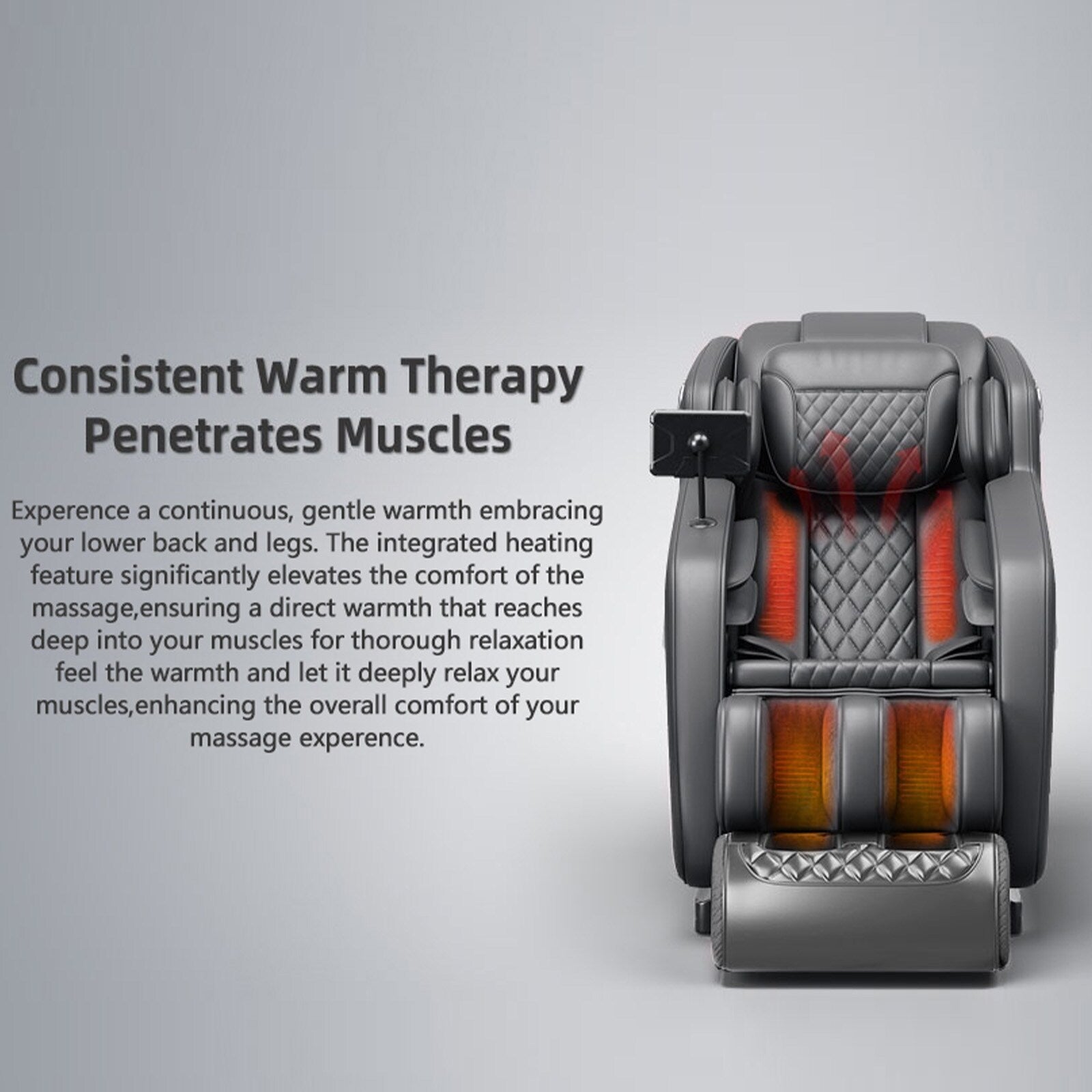 Fauteuil inclinable de massage à gravité zéro avec massage complet du corps, chauffage et audio Bluetooth intégré