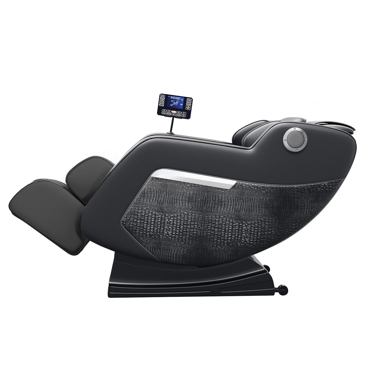 Fauteuil inclinable de massage à gravité zéro avec massage complet du corps, chauffage et audio Bluetooth intégré
