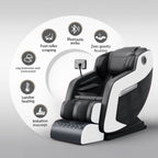 Fauteuil inclinable de massage à gravité zéro avec massage complet du corps, chauffage et audio Bluetooth intégré