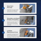 Fauteuil inclinable de massage à gravité zéro avec massage complet du corps, chauffage et audio Bluetooth intégré